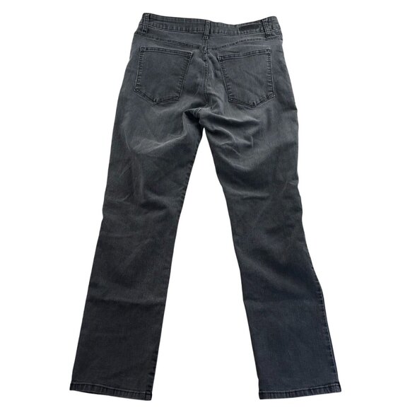 Lee Womens Jeans Size 14 Medium Straight Leg Classic Fit Gray Denim Casual - Picture 2 of 13